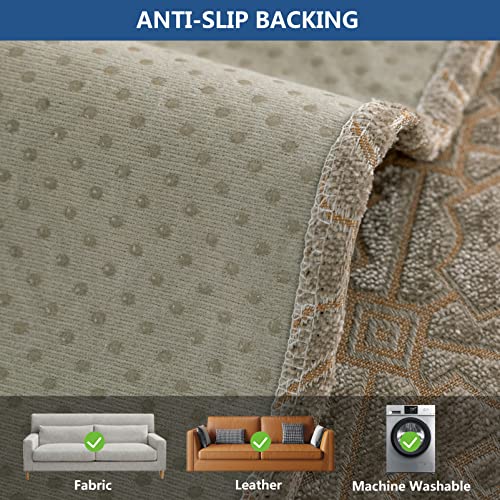 Eismodra Couch Cover All Season Chenille Anti-Slip Sofa Slipcovers Furniture Protector For Dog Pet 3 Cushion Couch Loveseat Sectional Sofa L Shape,Classical Light Brown 43 X 94 Inches (Only 1 Piece) #TOP3