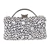 ileibmaoz Bolso De Noche Mujeres Bolso De Noche De Embrague para Mujer, Bolso De Boda con Cuentas para Dama, Bolsos De Mano Plateados Y Negros para Noche, Bolsos De Mano para Mujer Designbsilver