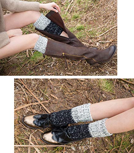 Womens Knit Stirrup Leg Warmers Boot Cuffs Socks for Dance Sports Yoga4
