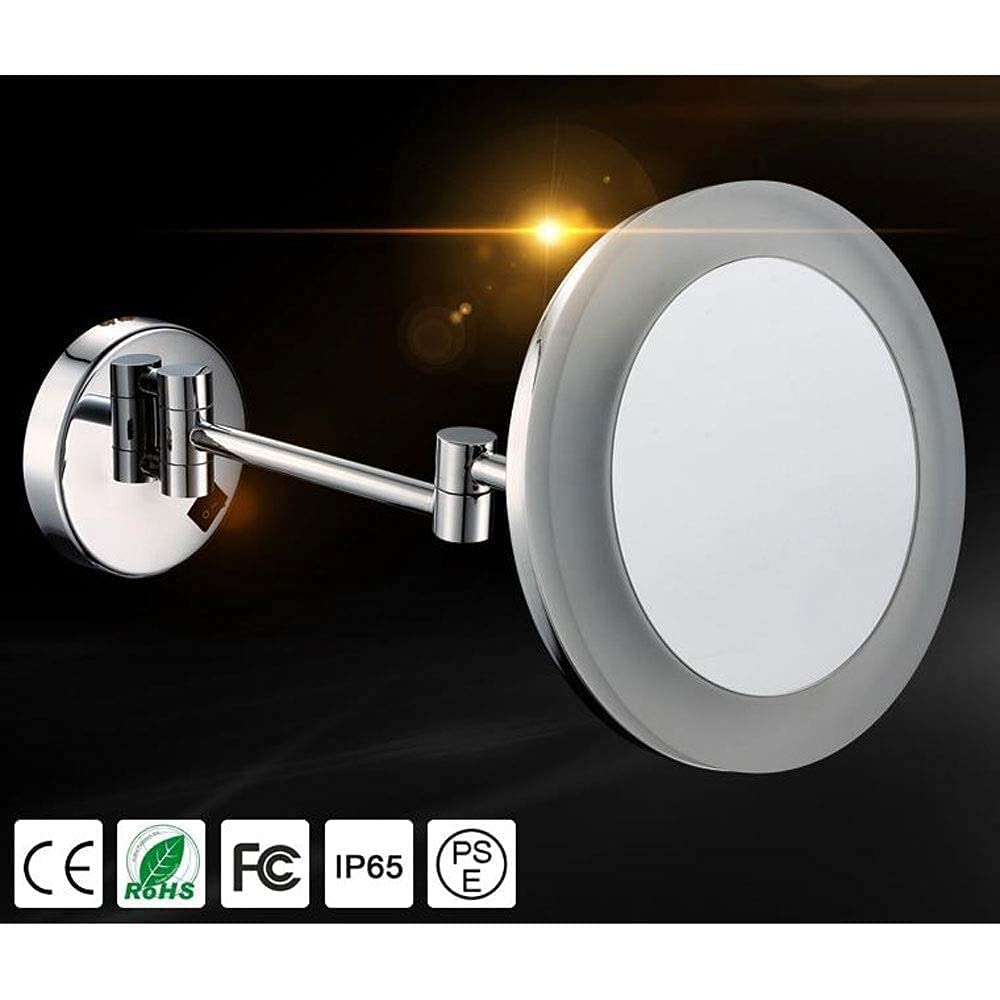 Specchio per Trucco Specchio per Trucco Specchio per Trucco per Montaggio a Parete, Specchio per Bellezza a LED Specchio per Trucco Pieghevole Specchio ingranditore con Luce per b