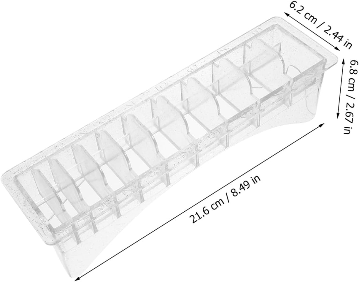 10Grids Hair Clipper Guard Holder Organizer Slot Storage Container for Barber Clipper Combs Durable Design for Easy Access and Organization of Limit Combs and Tools
