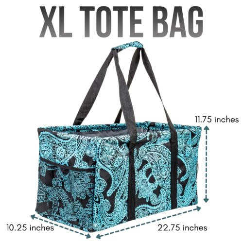 Image of Extra Large Utility Tote Bag - Oversized Collapsible Pool Beach Canvas Basket
