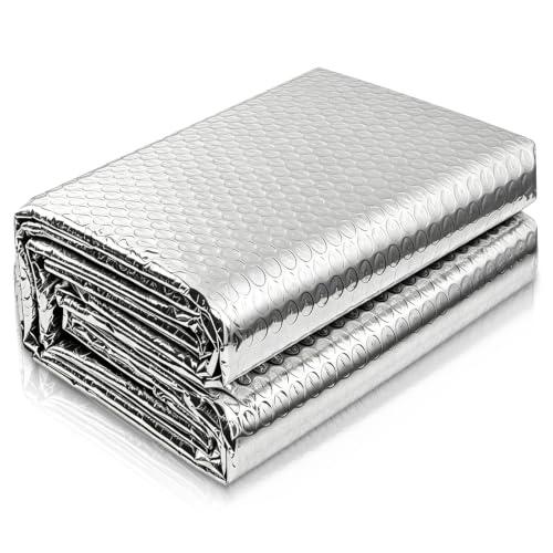 Rouleau isolant thermique aluminium feuille réfléchissant film isolant thermique fenetre anti chaleur film bulle aluminium pour toits portes camping-cars...