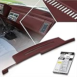 ABS Plastic Red Molded Dash Pad Cover Cap Overlay Compatible with 88-94 Chevy GMC C1500 K2500 Yukon