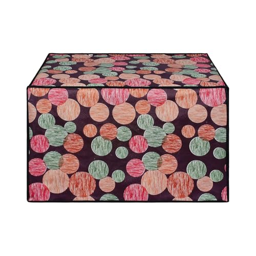 Image of DREAM KING Stylish Design & Printed Microwave Oven Cover Full Closure |waterproof & Dustproof Oven Cover Suitable for All Models - Multicolour SA68