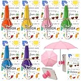 Gersoniel 先生への感謝のギフト 年末の電話傘ギフト 教師へのバルク 調節可能な電話傘オーガンザバッグ 先生への感謝のタグ付き サマーギフト 6セット