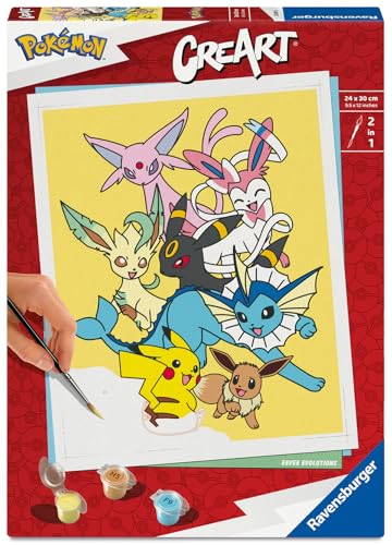 Loisir créatif Pikachu & Evoli Ravensburger idée cadeau adulte 24x30