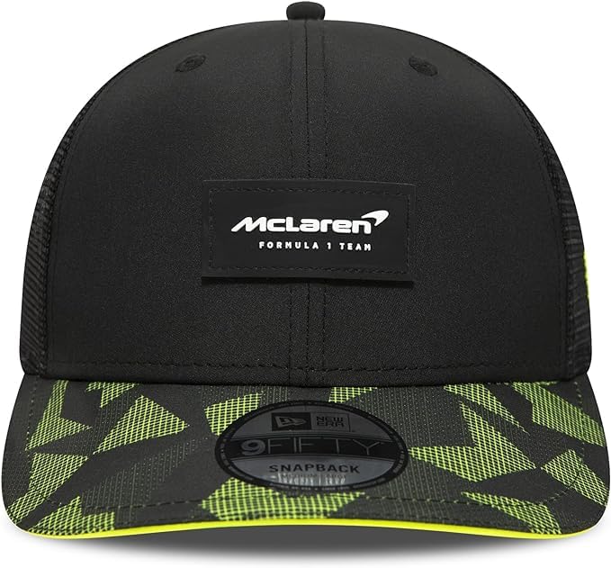 Casquette F1 McLaren Lando Geo New Era 9Fifty snapback noire ajustable pour adulte