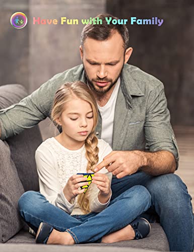 Roxenda Pyramid Speed Cube, 3X3X3 Qiming Pyramid Speed Cube Triangle Cube Puzzle Magic Cube (Black) #TOP6