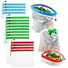 Reusable Produce Bags, VERONES Reusable Mesh Bags 16 Pack Washable Eco Friendly Bags with Tare Weight on Tags for Grocery Shopping Storage Like Fruit Vegetable and Toys