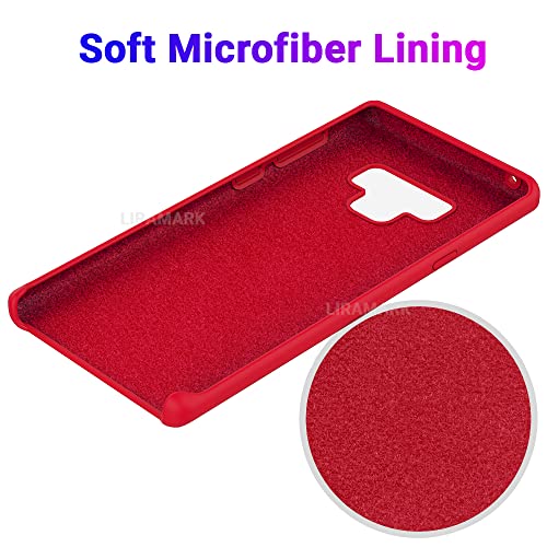 Image of LIRAMARK Liquid Silicone Soft Back Cover Case for Samsung Galaxy Note 9 (Red)