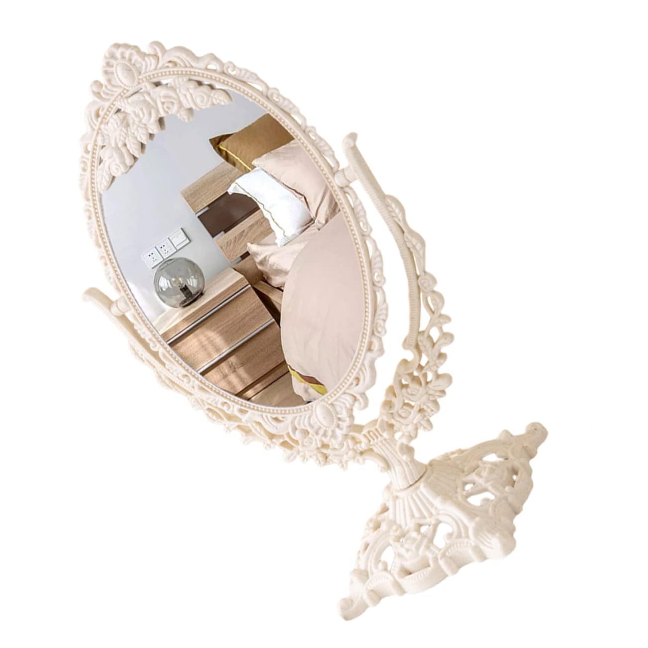 Vanity Mirror Desktop Vanity Mirror Royal Carved Mirror Vanity Stand Mirrorr Tabletop Vanity Makeup Mirror Desktop Desk Adjustable Vanity Stool Rotation Vanity Mirror Table Mirrors