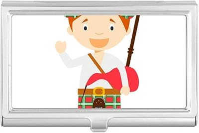 Red Green Scotland Cartoon Business Card Holder Case Pocket Box Wallet