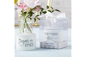 Kate Aspen Ceramic Small Sugar Bowl With Lid, For Coffee Bar, Spice...