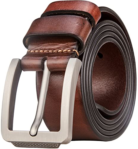 Tolumo Ceintures en cuir pleine fleur à boucle ardillon pour hommes, idéales pour les vêtements...