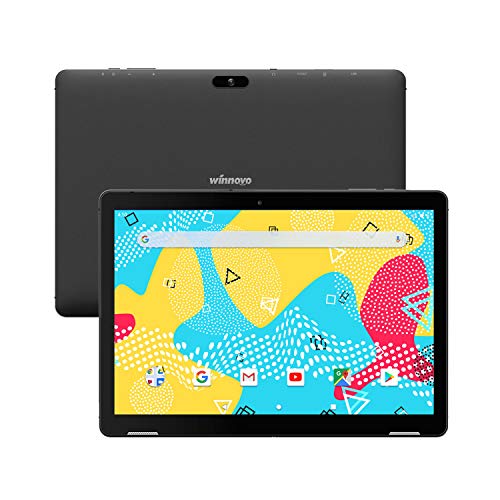 Tablet-4G 10-Pulgadas Android 9.0 PC - Winnovo Tablets LTE Quad Core MT8763 3GB RAM 32GB ROM HD IPS 1280x800 2.0MP+5.0MP Cámara WiFi Bluetooth HDMI GPS FM (Negro)