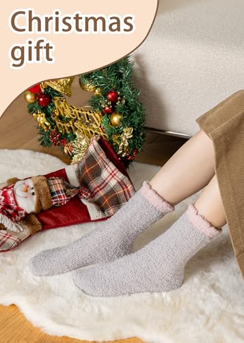 Warm & Cozy Gifts for Women, Fluffy Fuzzy Sock, Plush Sleeping Slipper Socks - Soft Warm Fabric