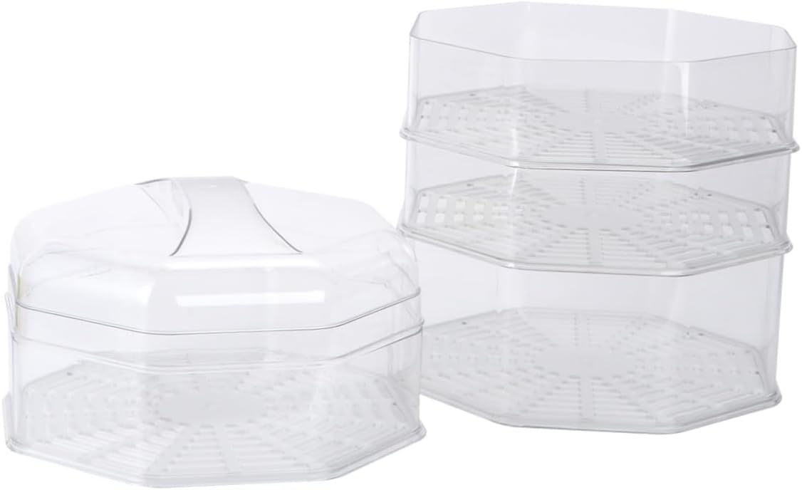 Cabilock 5pcs Multi-layer Thick Food Cover Set with Thermal Insulation, Large Size Dustproof and Mosquito-proof Food Lid for Home Kitchen Dining