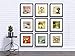 Yaetm 12x12 Picture Frames Black Set of 9, Square Photo Frame Displays 8x8 with Mat or 12x12 without Mat, Gallery Wall Frame Set for Wall Hanging