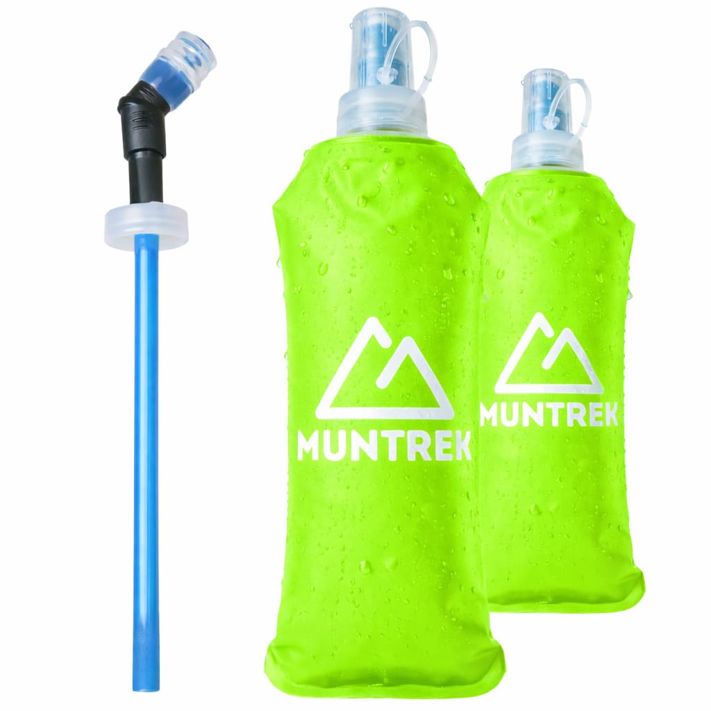 Soft Flask 500ml Pack de 2 con Pajita Extensible, Botellas Flexibles para Trail Running, TPU Sin BPA (Rosa) — view 8