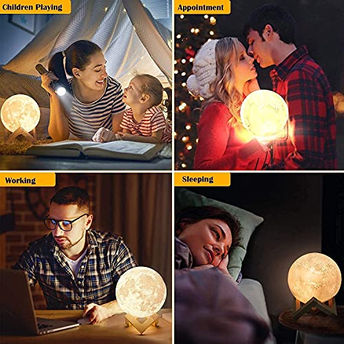 CPLA Moon Lamp Upgrade 128 Colors, Gifts for Women Men Friends Her Mom Sister, Christmas, Birthday, Anniversary, House Warming Gifts New Home, Diameter 7.1 inch