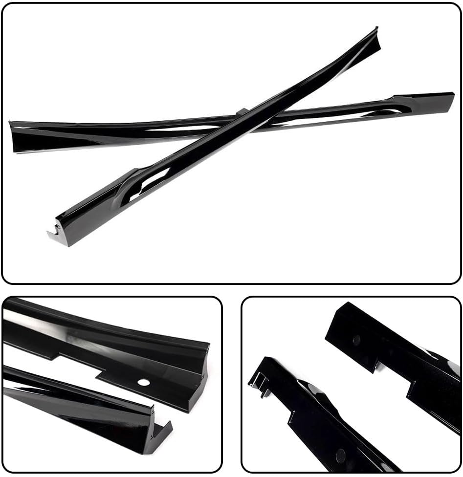 MCARCAR KIT Gloss Black Side Skirts fits for Honda Accord 10TH 10.5TH 4-Door 2018-2022 Under Door Rocker Panels Guard PP Polypropylene Valance Extension Lip Factory Outlet