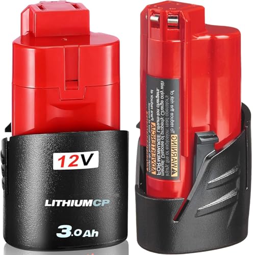 VIFANIV 12V 3.0Ah Mi12 Replacement Battery for Milwaukee Lithium-ion Battery Compatible with Mk12...