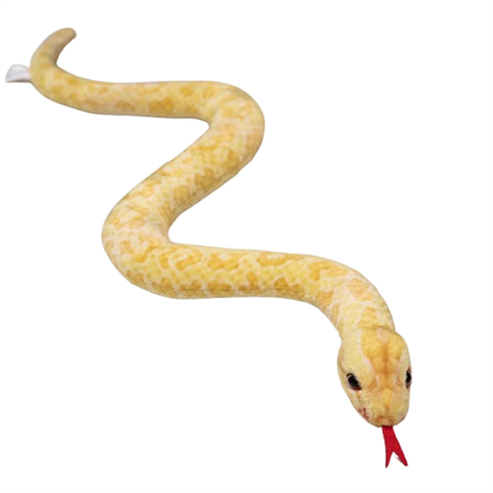 ZBELLO Lifelike Giant Plush Snake Stuffed Soft Cuddly Snake Toy Large,Toys Kids Cuddly for Boys,Realistic Snake Halloween Decorations Prank Props Gifts (Yellow,65 cm)