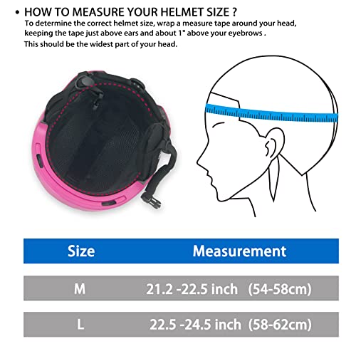 Dkoni Ski Helmet For Adults (Large, Pink) #TOP6