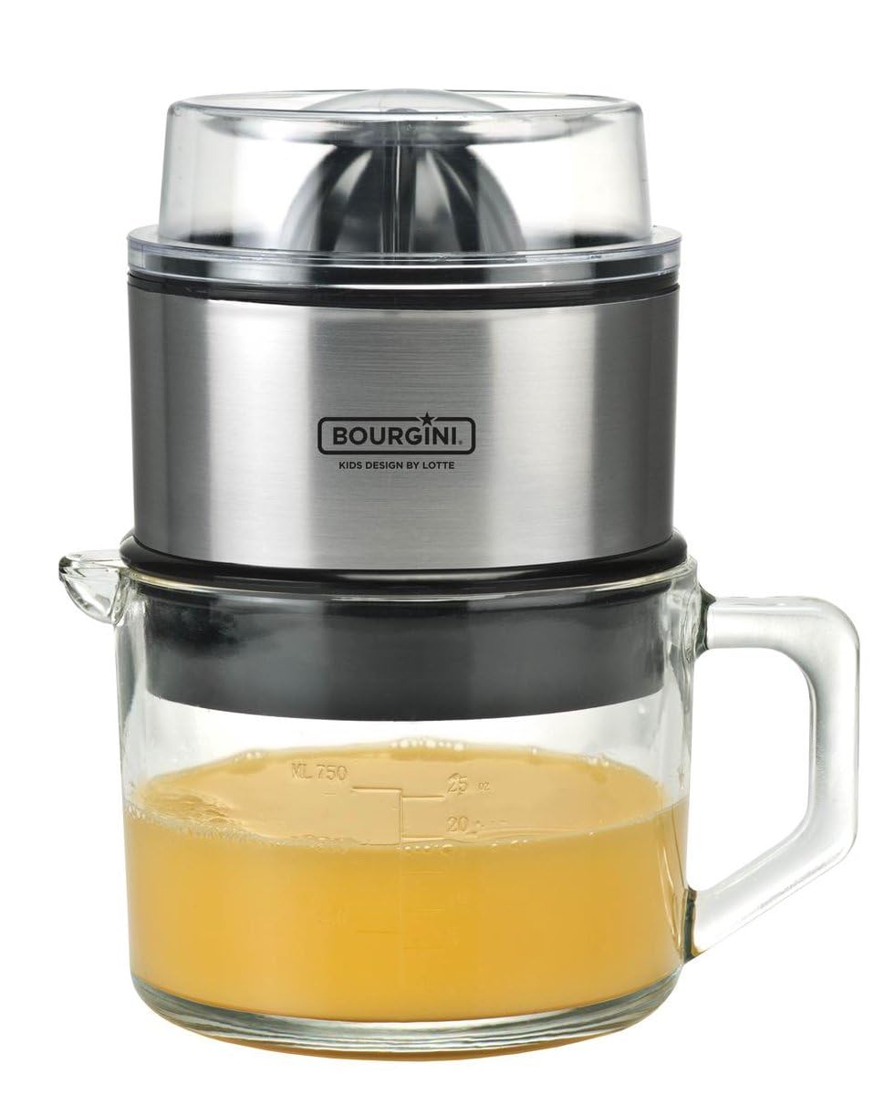 BOURGINI - Lotte Juicer Deluxe - Caraffa in vetro da 0,75 litri, colore: Argento
