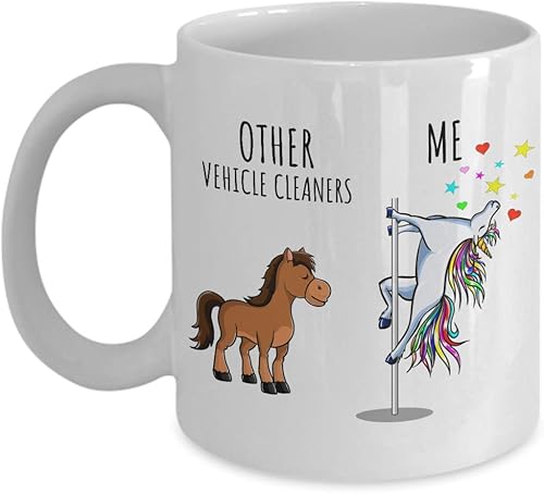 Unicorn Vehicle Cleaner Mug Other Me Funny Gift For Coworker Women Her Cute Office Birthday Present Magical Joke Quote Gag Coffee Tea Cup 11 oz
