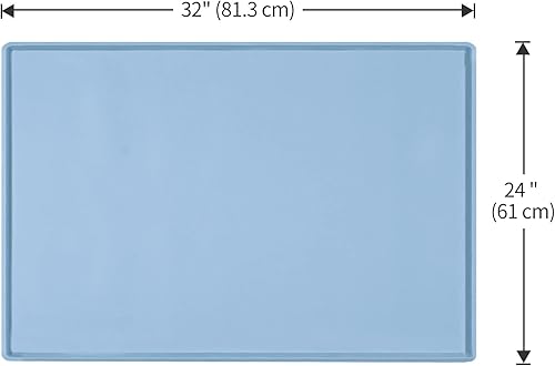 Miniatura 23 de Tapete de comida para perros, bandeja de comida impermeable de silicona, mantel individual antideslizante para mascotas, borde elevado de 0.6