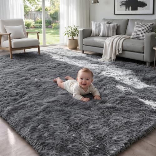5'x8' MXSANYOO Fluffy Ultra Soft 1.8 High Pile Shag Area Rug 19.99 + Free Shipping + 50% Off Code VT8DBT5T - image 1