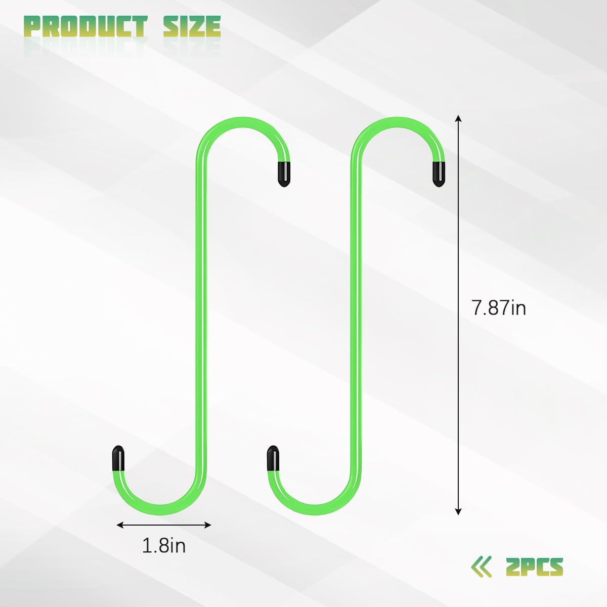 Car Brake Caliper Hanger Hooks, 2PCS Durable Vehicle Brake Caliper Tool with Rubber Tips, Automotive Braking Bearing Axle Suspension Work Accessories, Universal for Sedan RV Truck (Green)