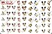 Clear waterslide Nail Art Decals (Tattoos) by One Stop Decals Themed for Mickey and Minnie, Donald and Daisy Duck, Pluto (Ver.1) Lovers.