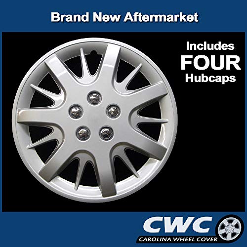 Premium Replica Hubcap Set, Replacement for Chevrolet Impala 2000-2011, Monte Carlo 2000-2005, 16-inch Wheel Cover (4 Pieces)