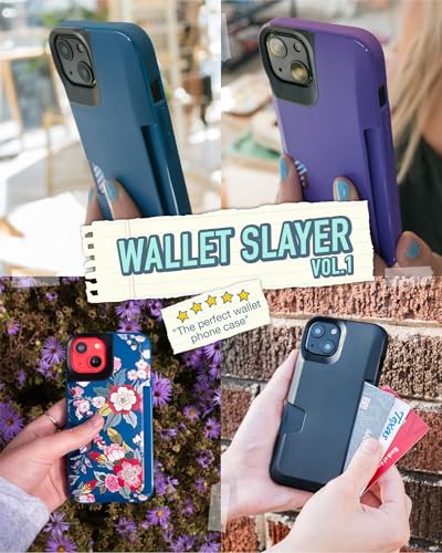 Image of Smartish iPhone 13 Wallet Case - Wallet Slayer Vol. 1 [Slim + Protective] Credit Card Holder - Drop Tested Hidden Credit Card Slot Cover for Apple iPhone 13 - Black Tie Affair