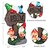 Galiyen Garden Gnomes Outdoor Clearance Large - 11.8'' Garden Gnome Statue with Solar LED Lights, Outdoor Spring Decorations for Patio Yard Lawn Porch Funny Gnomes Ornament Gift