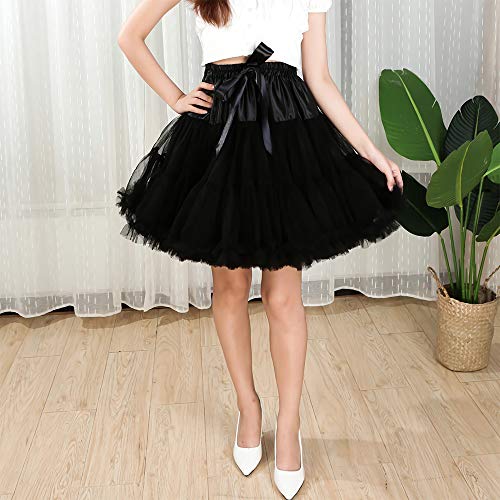 Image of Tutu Skirt as Well as Petticoat above Knee Underskirt Tulle Crinoline slip