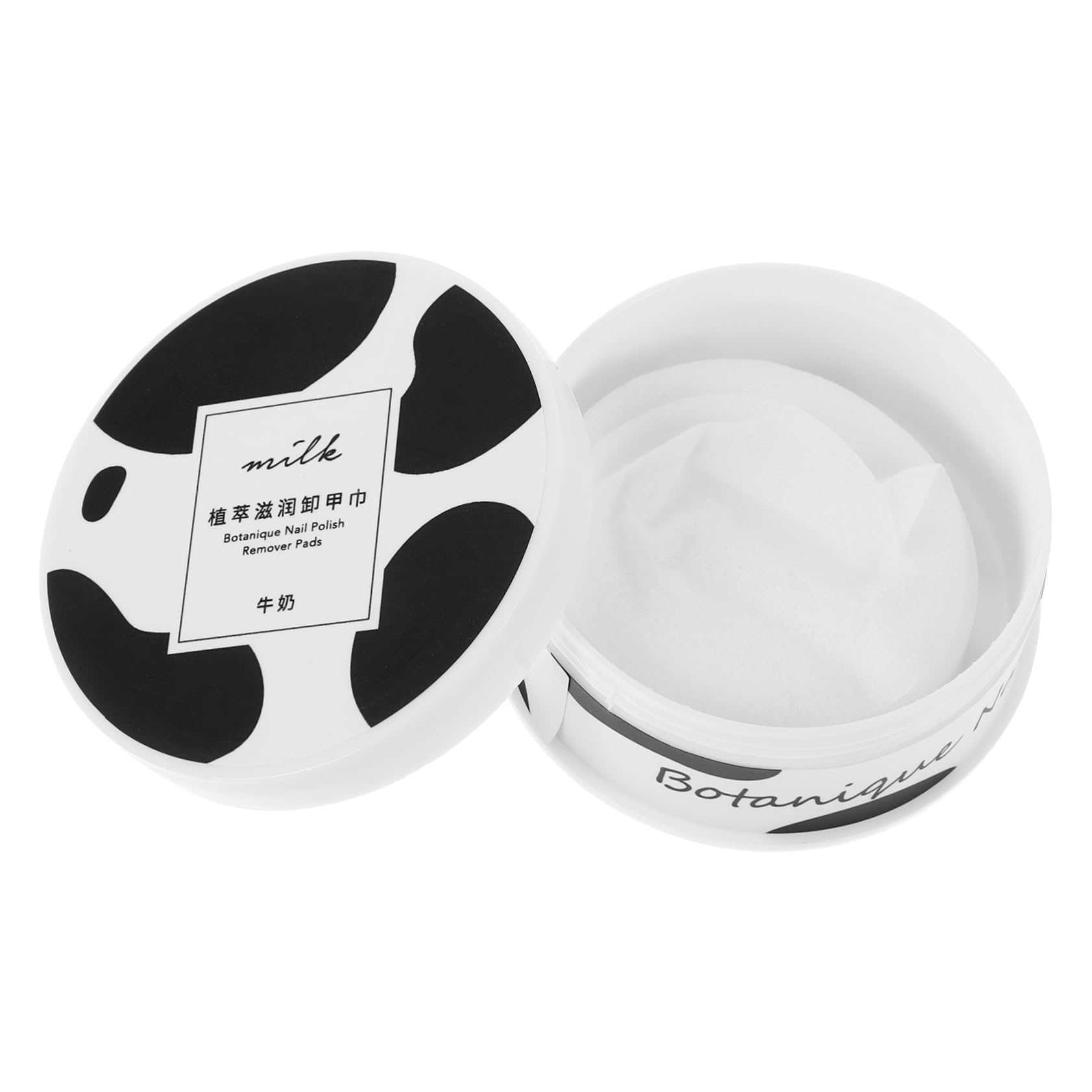 Ipetboom Nail Polish Remover Pads 48 Pack Hydrating Gentle Reusable Tear-resistant Milk Scented Perfect for Home Professional Use