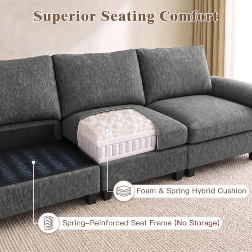 Image of Sectional Couches for Living Room, 109 inch L Shaped Cloud Sofa & Couch