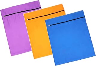Bolsa de lavandería para mascotas de tamaño grande, evita que el pelo de las mascotas bloquee la lavadora, caballo y color de forma segura (azul, tamaño M (70 x 65 cm)