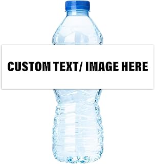 Curb-N-Sign® Up to 1000 Waterproof Personalized Water Bottle Labels - Cu...