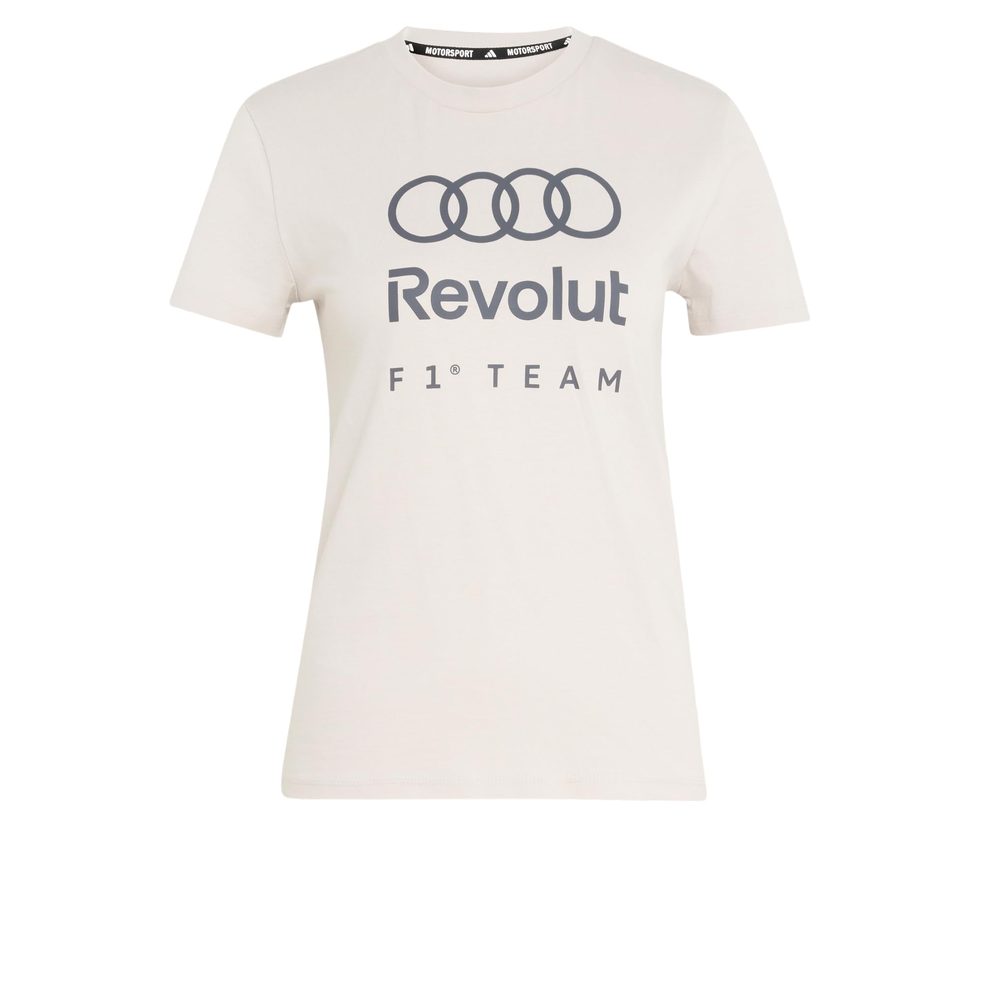 adidas Women's Audi Formula ONE Team DNA Graphic TEE, Chalk Pearl, L
