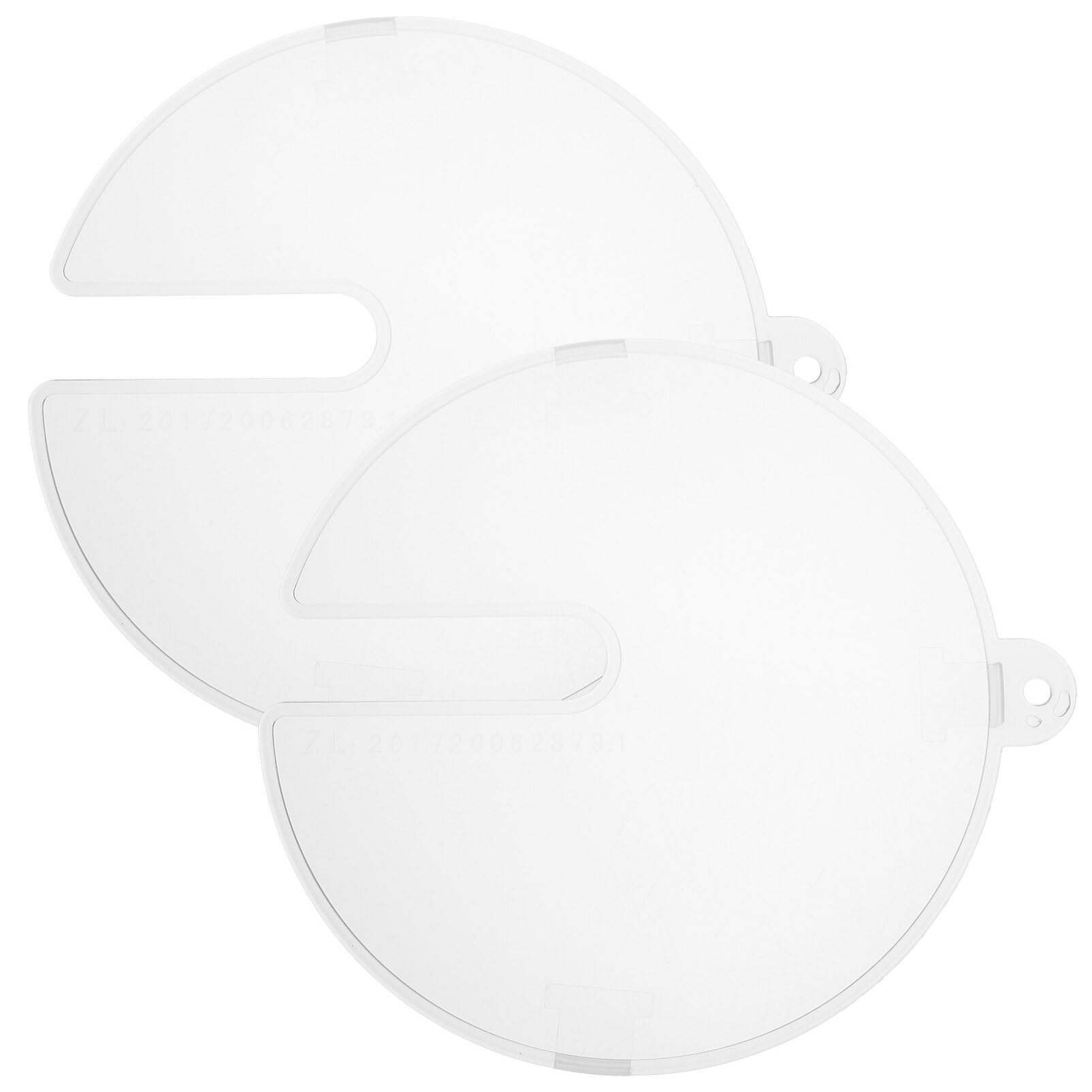 DEARMAMY Hand Mixer Splatter Guard 2pcs Whisk Splash Cover Plastic Baking Splash Screen Whisk Mixing Bowl Splatter Lid Oven Splatter Guard Grease Screen for Kitchen