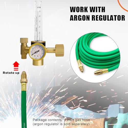 30FT Argon Gas Hose, Inert Gas Welding Hoses for MIG/TIG Welding Regulator，Argon/CO2 Flowmeter Regulator Hose, 5/8