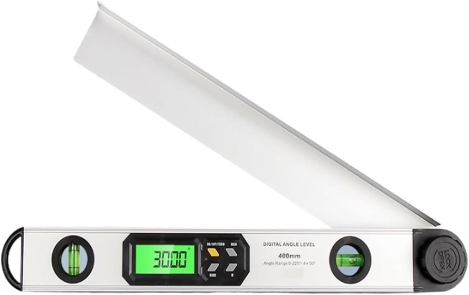 Digital Angle Finder 0-225° Protractor with LCD Display and Aluminum Alloy Ruler for Construction and DIY Projects
