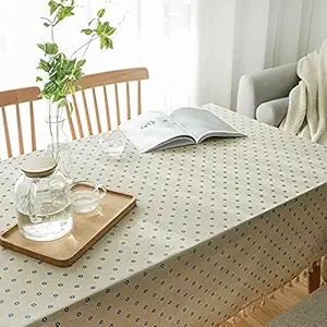Atariya Cotton Dining Table Cloth Polka Flower Vintage Print Tablecloth Dining Table (56