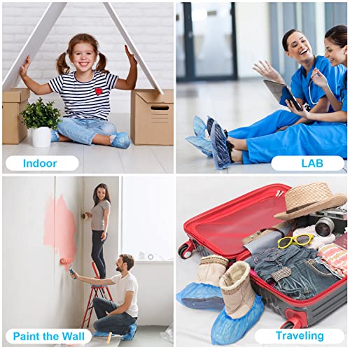 Flintronic Schuhüberzieher Einweg, PE Schuhuberzieh, 40 Stück (20 Paar), Einweg Schuhüberzug, Rutschfest und Wasserdicht, um Schuhe/Fußböden/Teppiche Sauber und Ordentlich zu Halten