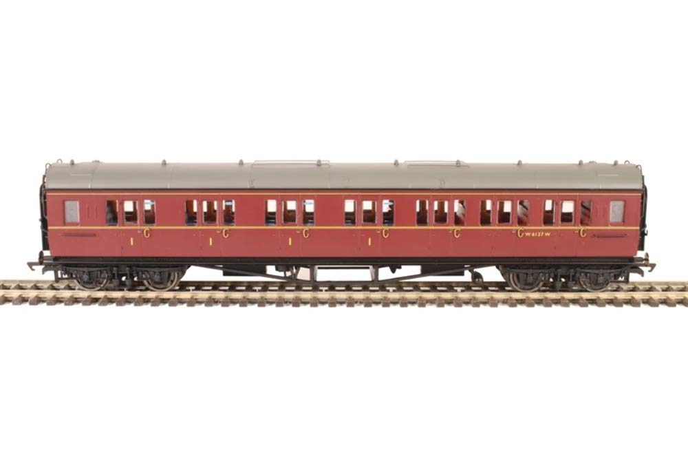 Hornby r4767 BR Collett Coach Korridor Composite rechts w6137 W Zug Modell Set, Maroon